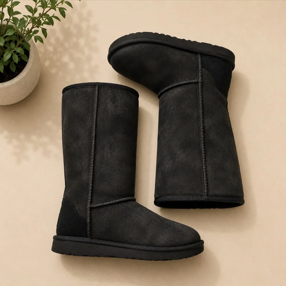 UGG Classic Tall Black Boots Kids Size 3 Fits Women’s Size 5